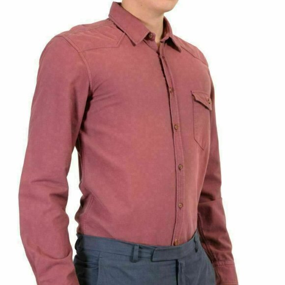 Hugo Boss Orange "CliffE" Men's Cherry Casual Shirt US M IT 50 - Picture 2 of 5